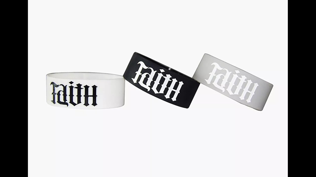 "Hope" & "Faith" Ambigram Silicone Bracelets