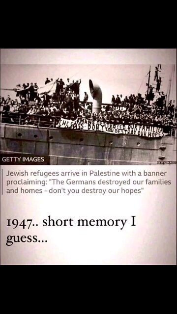 It started with Palestinians accepting Jewish refugees from Europe that stabbed them in the backs.