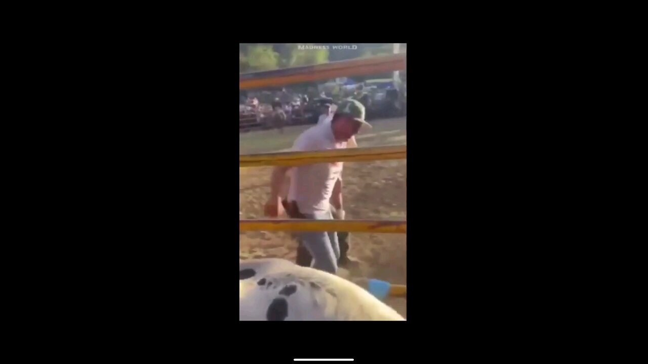 Brutal: Bull ride goes wrong seriously wrong.