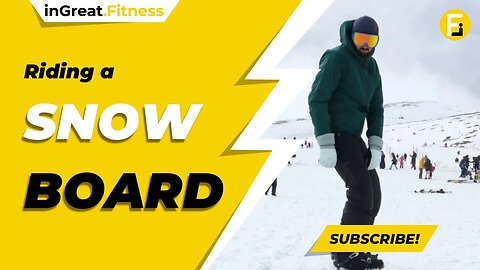 Riding a snowboard #snowboarding #skiing #sports #snow #ingreatfitness #fitness