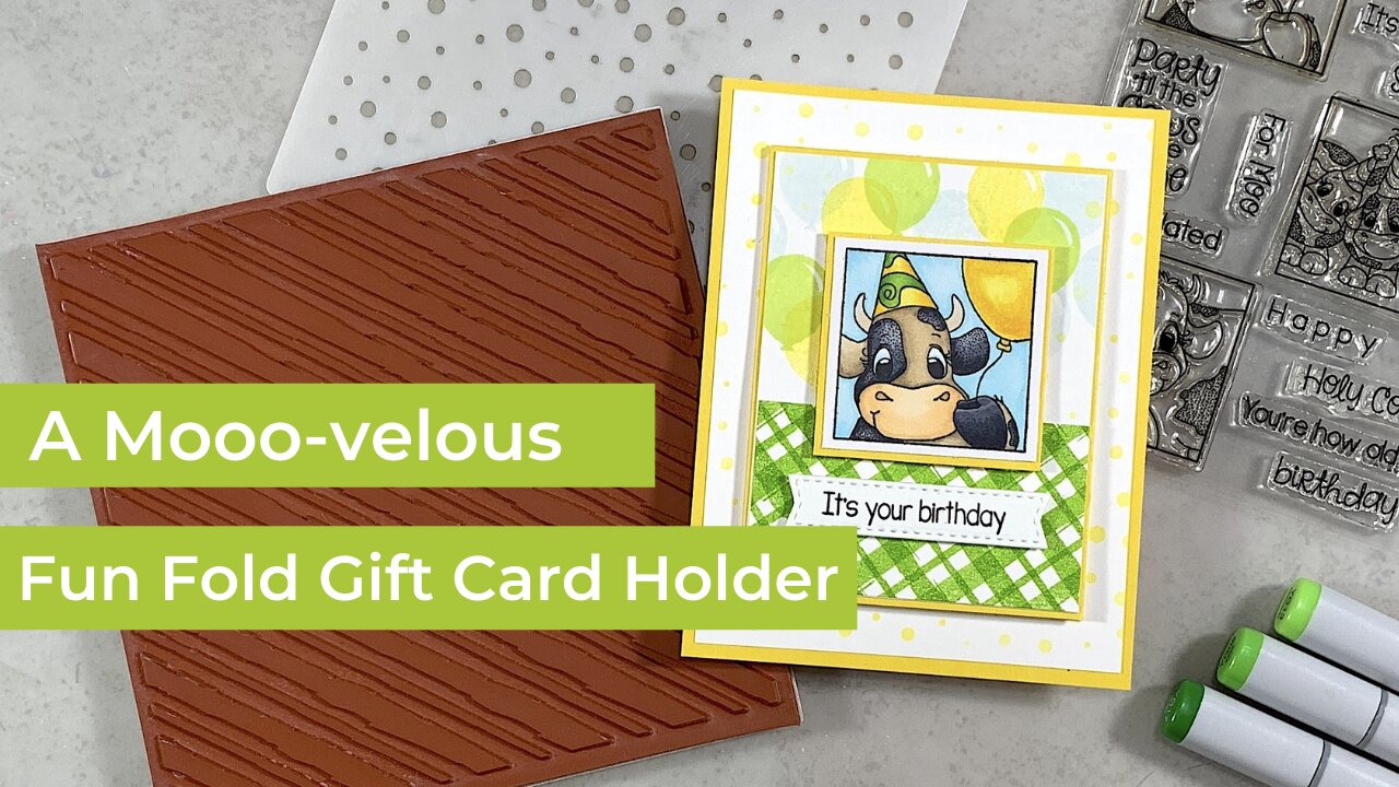 A Moooo-velous Fun Fold Gift Card Holder