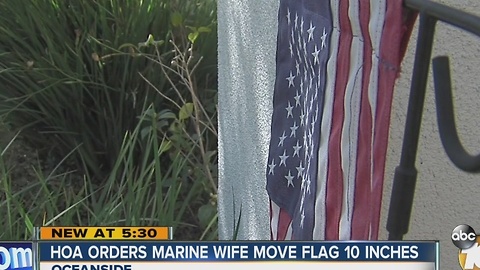 HOA orders Marine wife to remove her flag
