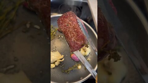 Love the first flip. Searing a filet #steak