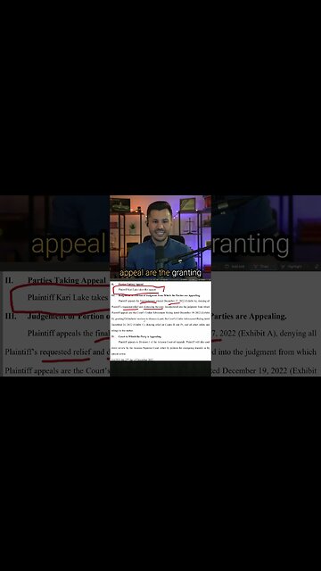 Kari Lake Files APPEAL #shorts