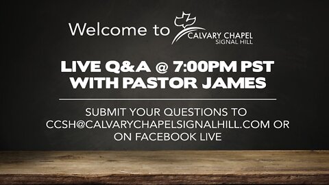 (Originally Aired 05/19/2020) May 18th - Q&A with Pastor James Kaddis