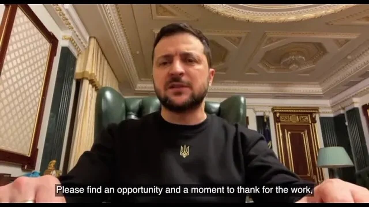 Address from Ukrainian president Volodymyr Zelenskyy