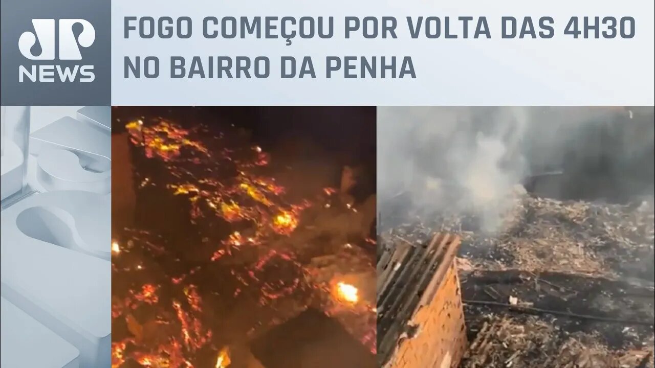 Incêndio atinge comunidade e destrói casas na Zona Leste de São Paulo