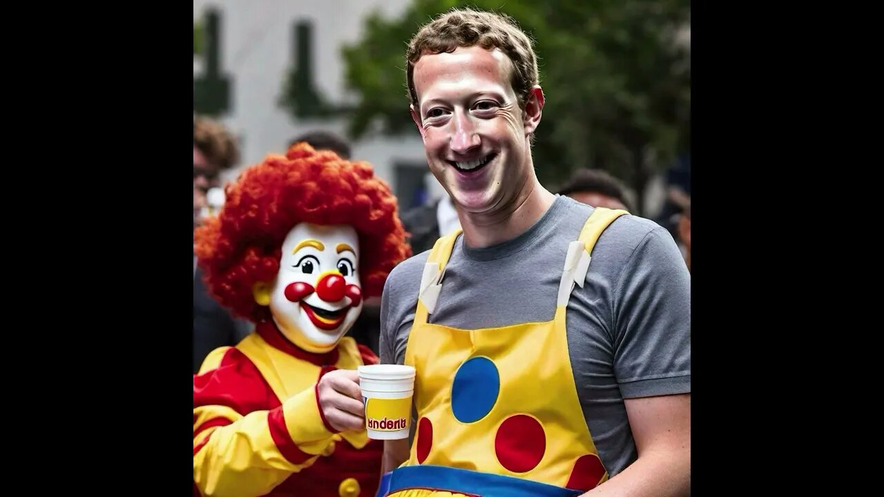 Mark Zuckerberg fused with Ronald McDonald #markzuckerberg #ronaldmcdonald #wonderapp