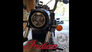 Indian Scout Bobber LED Halo Headlight Install