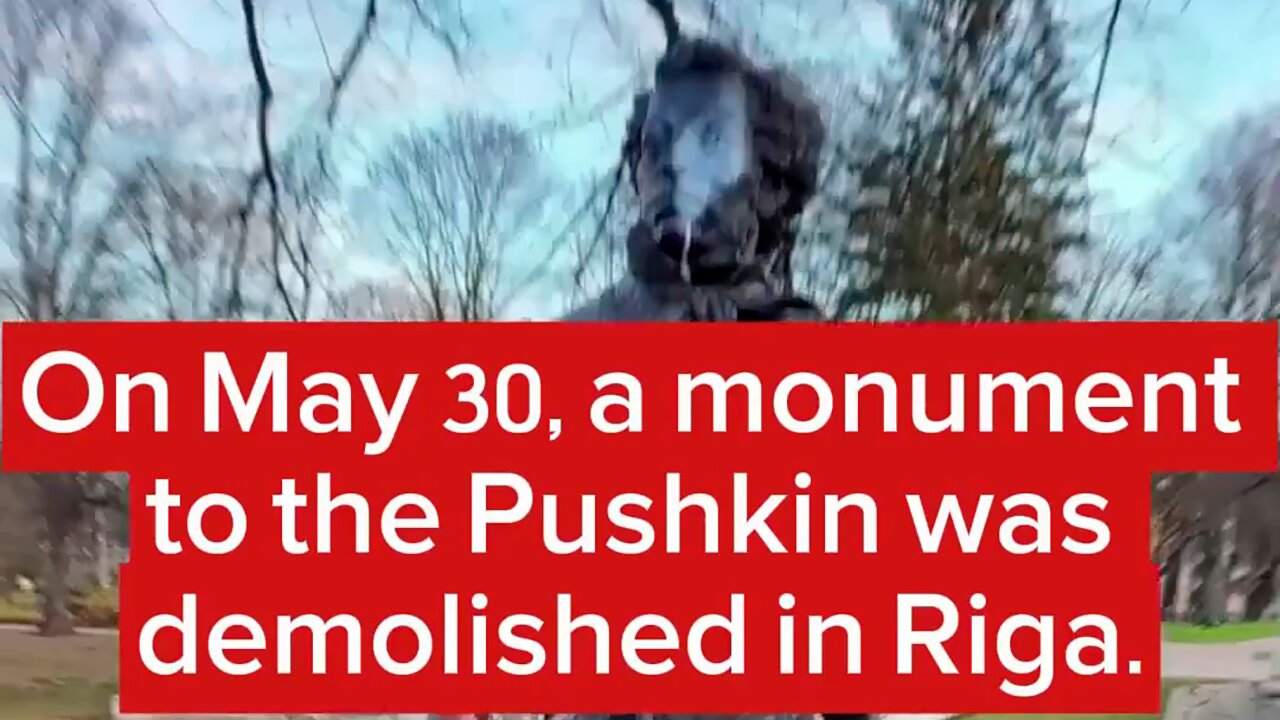The monument to the poet Pushkin was demolished in Riga