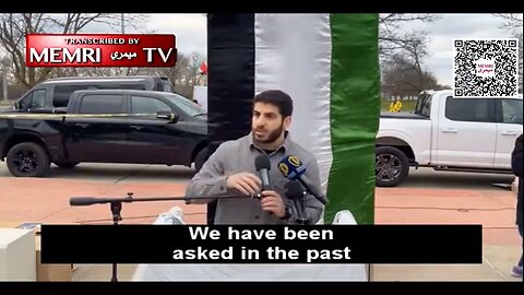 Captioned - An activist leads Muslims in Dearborn MI