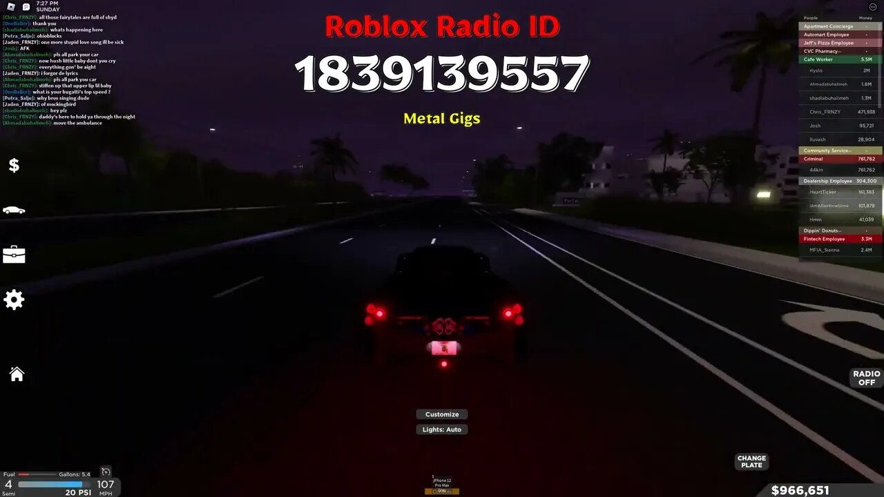 Gigs Roblox Radio Codes/IDs