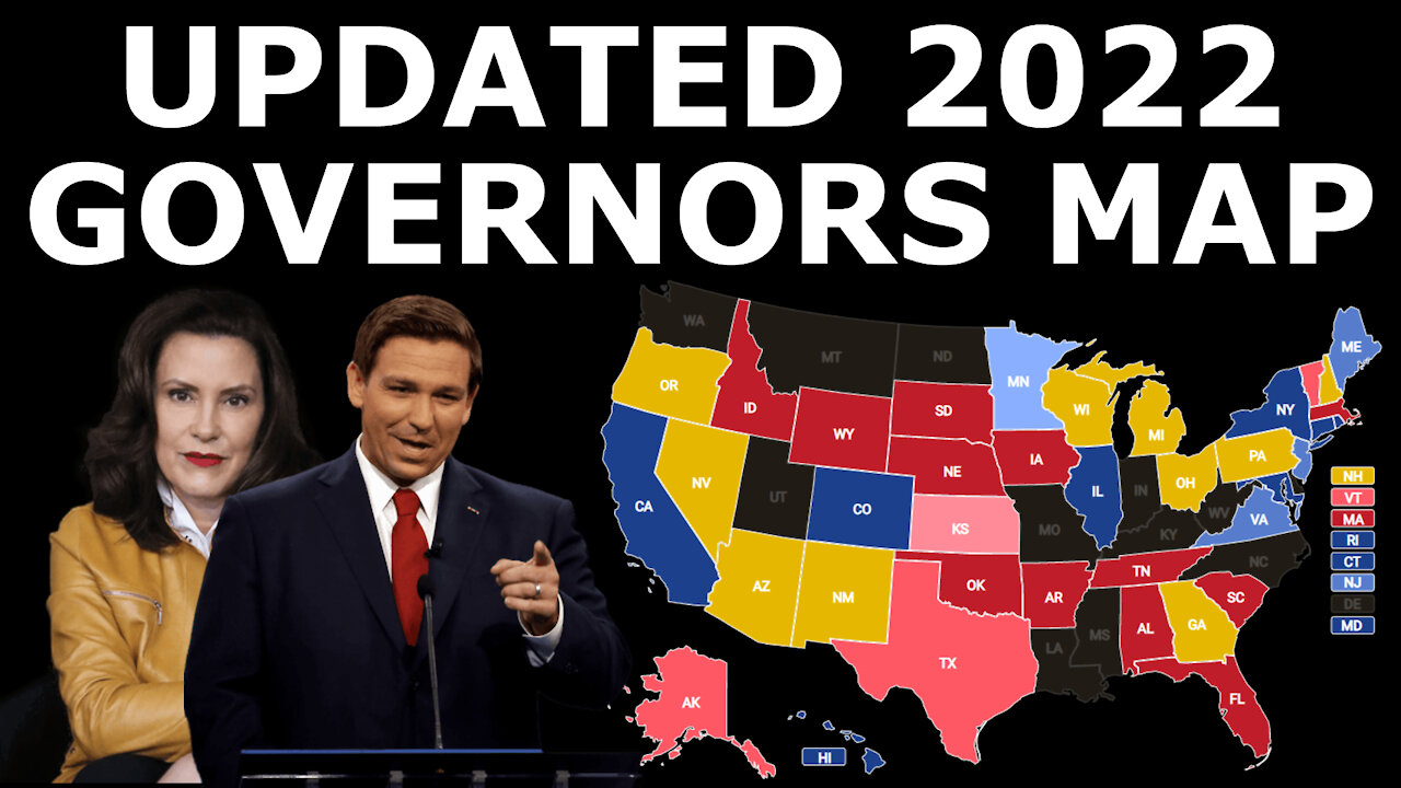Updated 2022 Governors Map Prediction (June 2021)