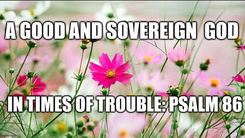 A Good and Sovereign God in Times of Trouble: Psalm 86