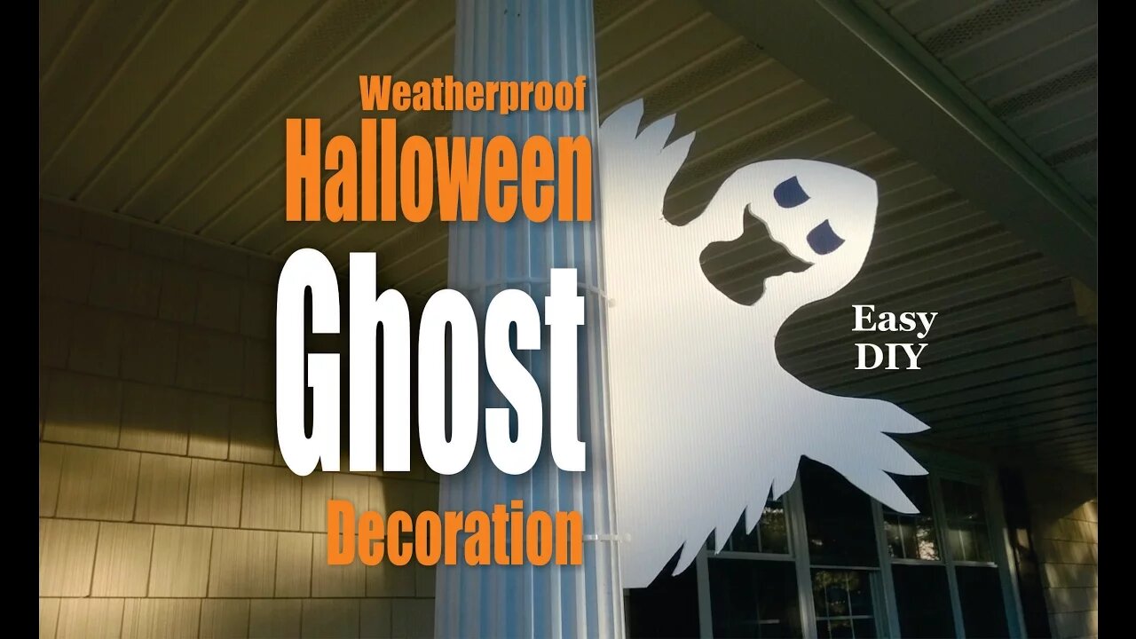 DIY Halloween Ghost Weatherproof decorations