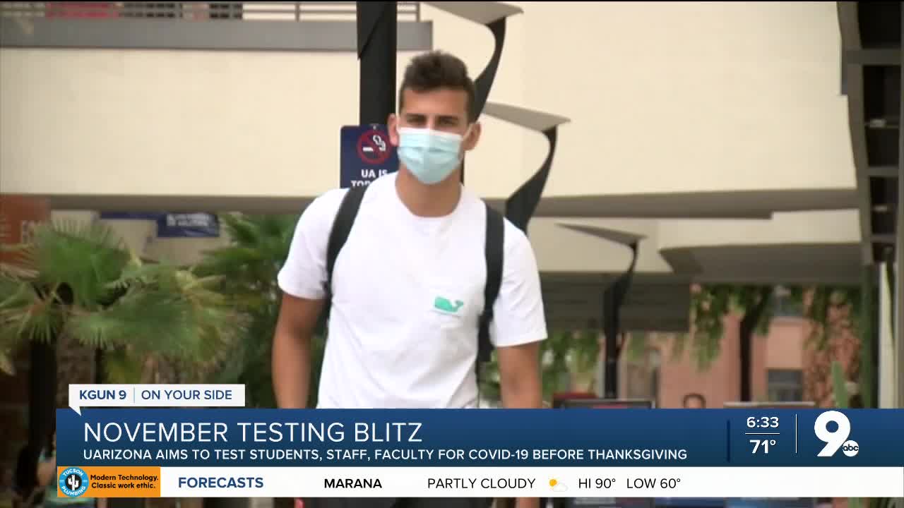 UArizona prepares for November testing blitz starting this week