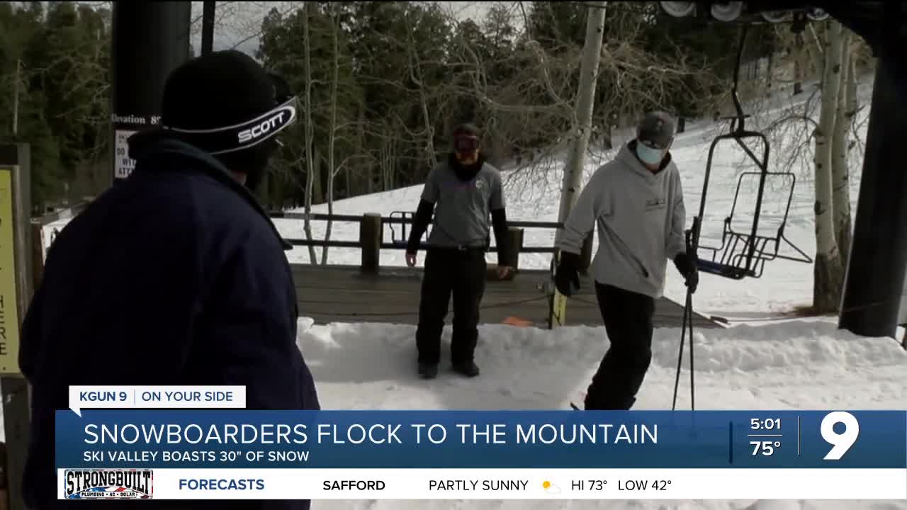 Snowboarders finally make it to Mt. Lemmon