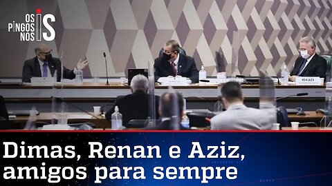 Dimas Covas vai à CPI e faz tabelinha com Renan e Aziz