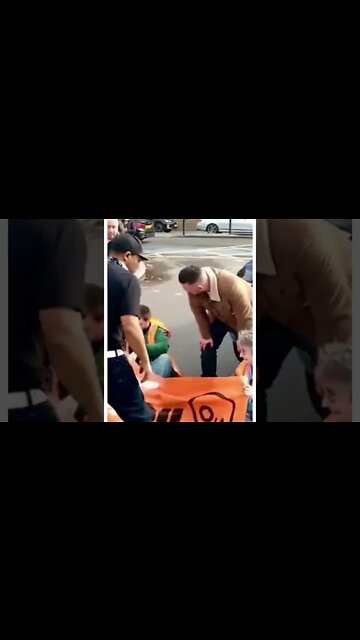 Motorists boiling with anger remove eco protestors blocking roads