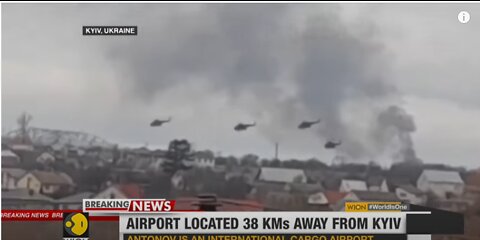 Russian troops take over a key airbase in Ukraine | Explosions heard in several Ukrainian cities