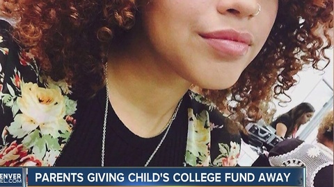 Parents giving child's college fund away