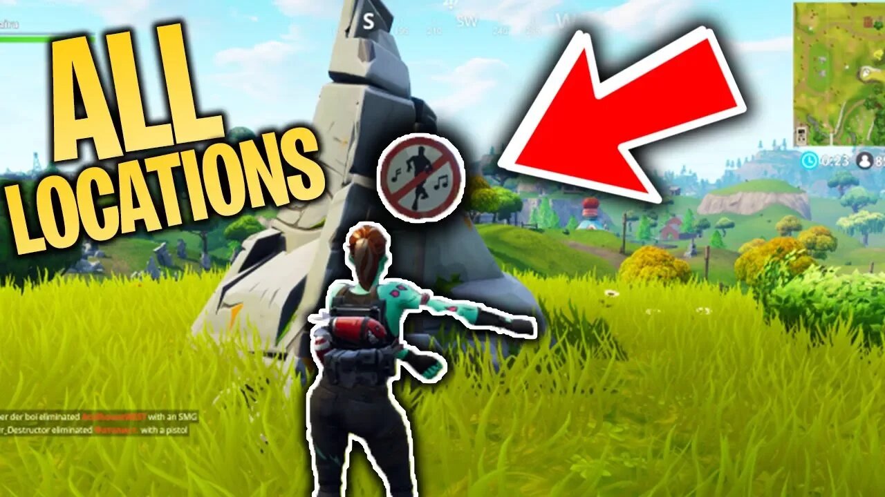 NEW! Fortnite ALL "Dance in Forbidden Locations" Battle Pass Challenge Week 2 Fortnite Battle Royale
