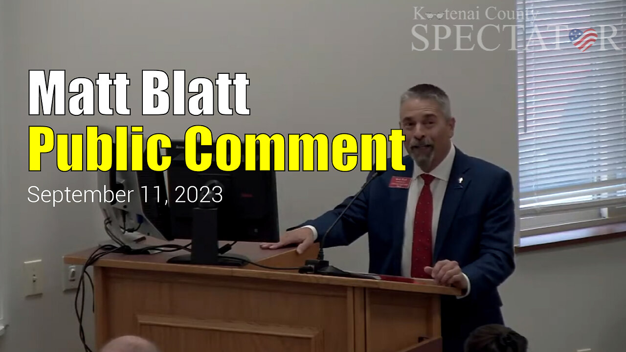 Matt Blatt Public Comment at CDA School Board Meeting 9/11/23