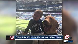 Community helps mother pay for son's service dog