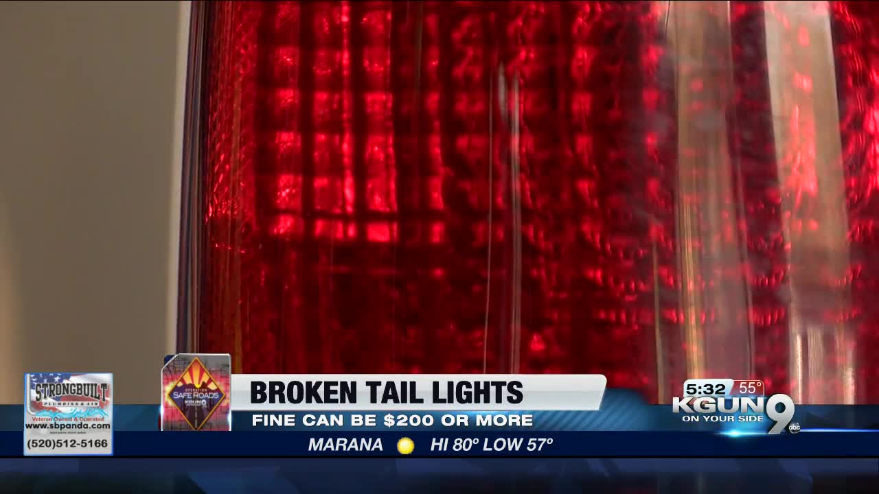 Fully functioning tail lights help create safer Tucson roads