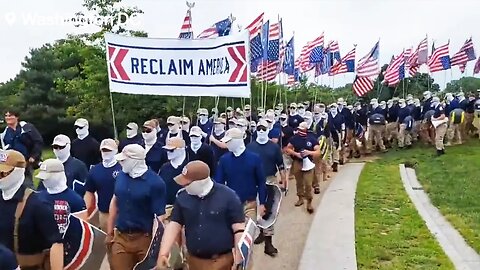 White supremacists march in Washington DC (wearing masks)