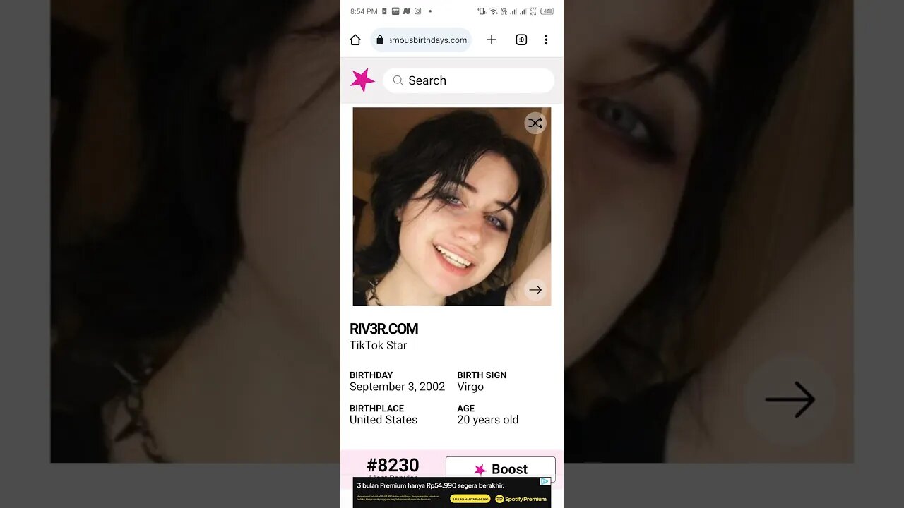 HAPPY 20 BIRTHDAY RIV3R.COM TikTok Star