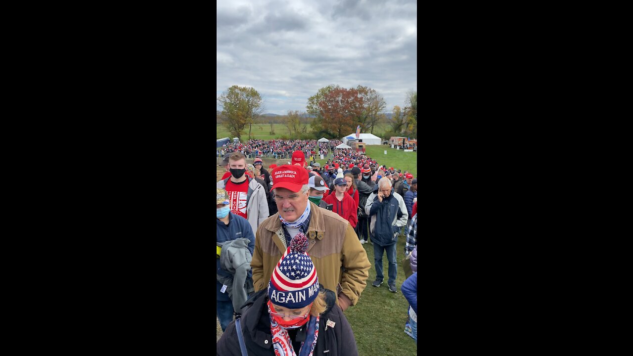 People lined up in PA for a recent Trump rally