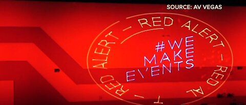 Las Vegas landmarks go red for operation 'red alert restart' for ravaged live entertainment workers