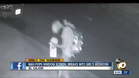 Intruder pops screen, breaks into girl's bedroom