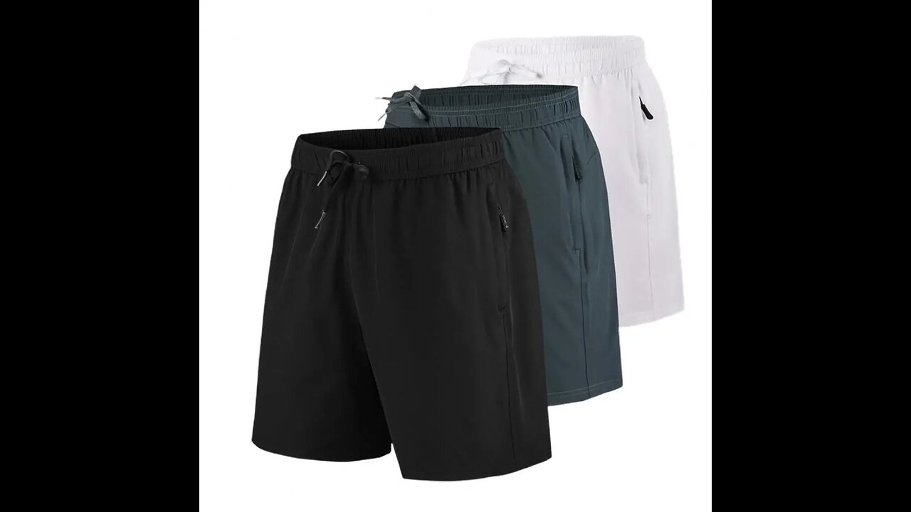 Plus Size Men Casual Shorts Adjustable Drawstring Elastic Waist