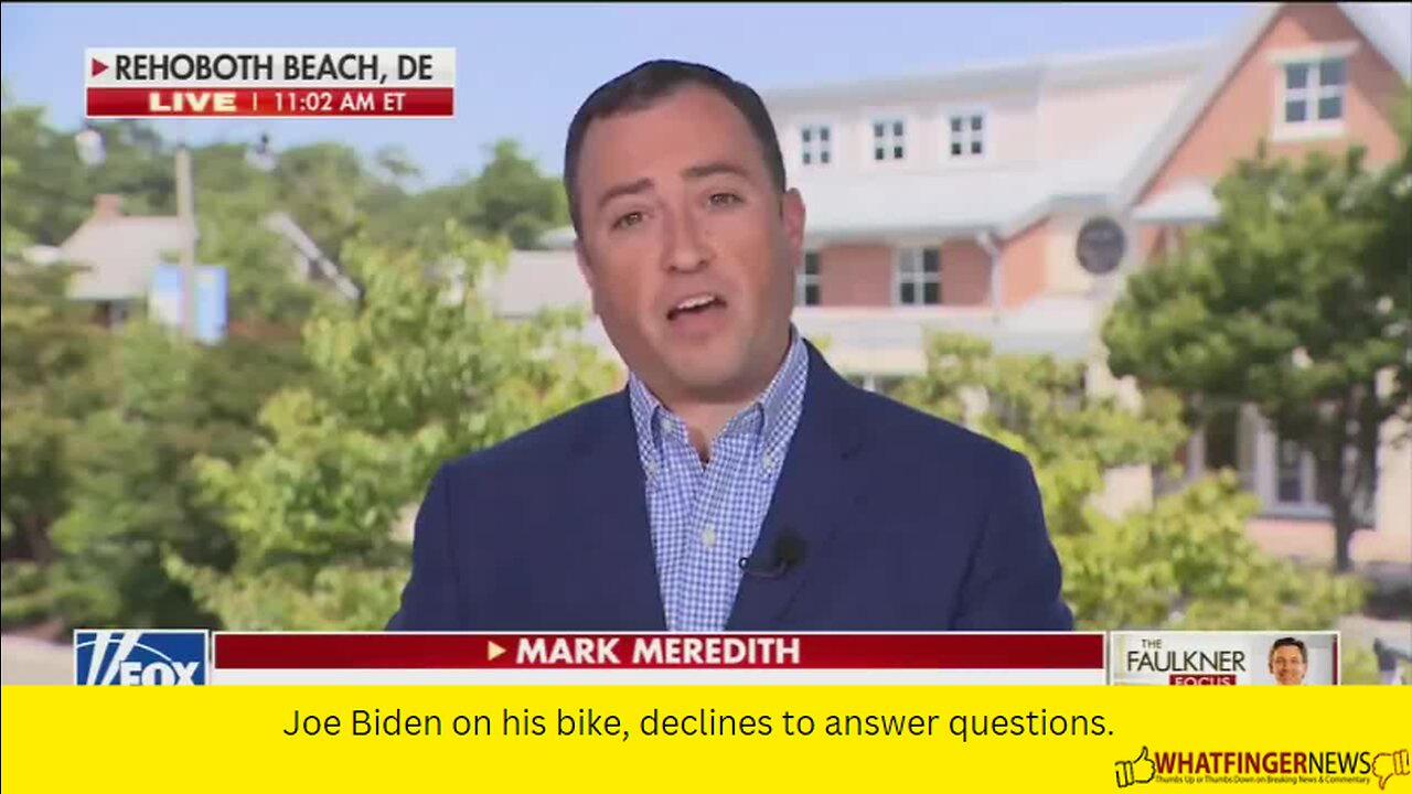 Joe Biden on his bike, declines to answer questions.