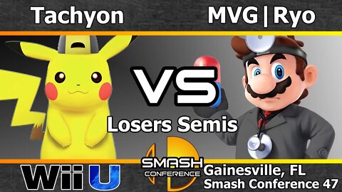 Tachyon (Pikachu & Duck Hunt) vs. MVG|Ryo (Little Mac) - SSB4 Losers Semis - SC47