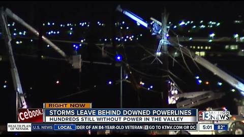 Boulder Highway still closed because of downed lines