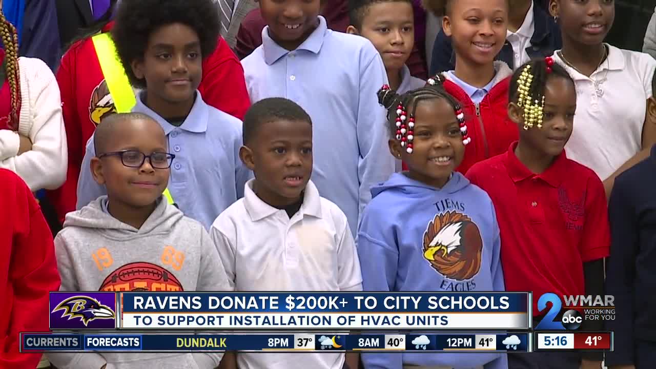 Baltimore Ravens make $200,00 donation to help with HVAC units in Baltimore City Schools