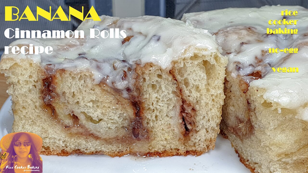 Banana Cinnamon Rolls Recipe | No Egg | Vegan Option | EASY PRESSURE COOKER RECIPES