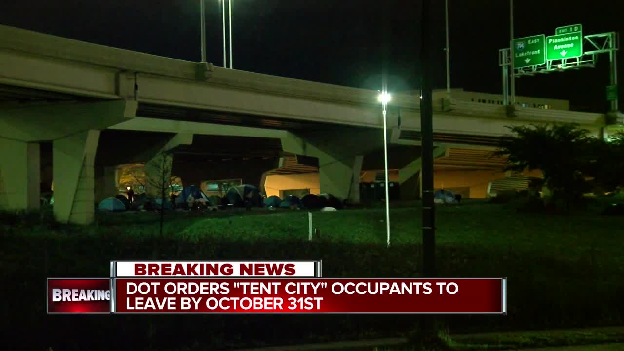 DOT orders 'Tent City' occupants to leave by October 31st.