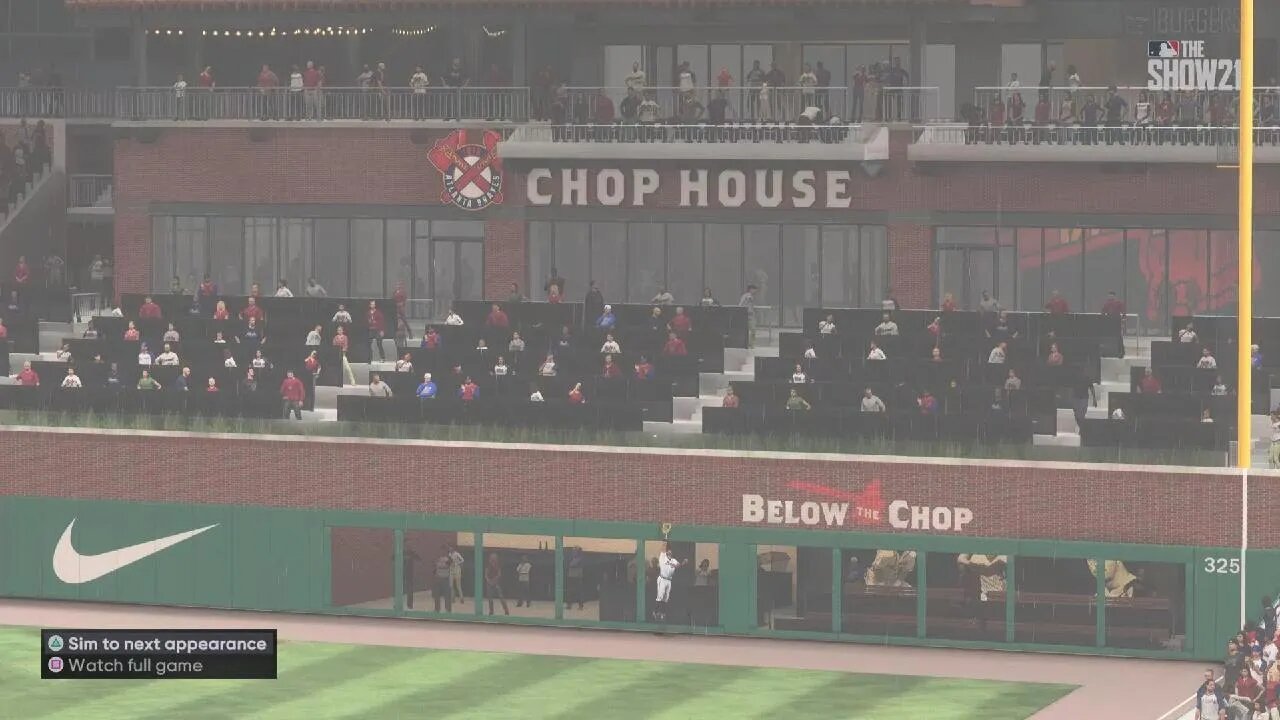 MLB The Show 21 Leaping Catch at the wall