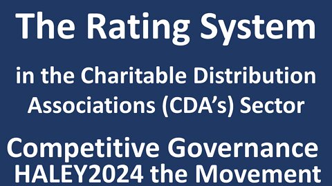 The Rating System in the Charitable Distribution Associations Sector