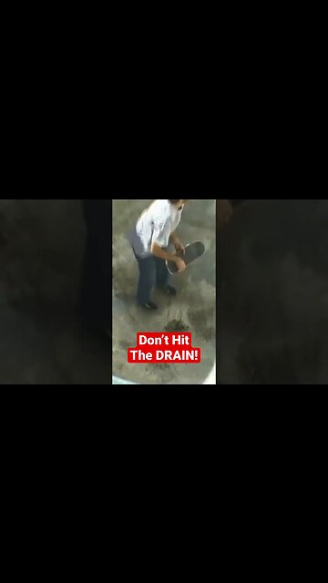 AVOID THE DRAIN PLEASE #poolskateboarding #skateboarding #poolskating #bowlskating #emptypool #drain