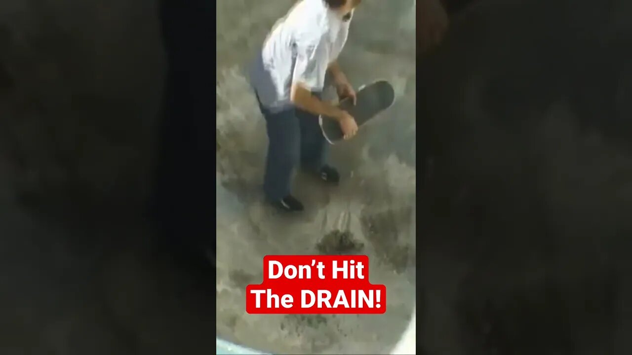 AVOID THE DRAIN PLEASE #poolskateboarding #skateboarding #poolskating #bowlskating #emptypool #drain