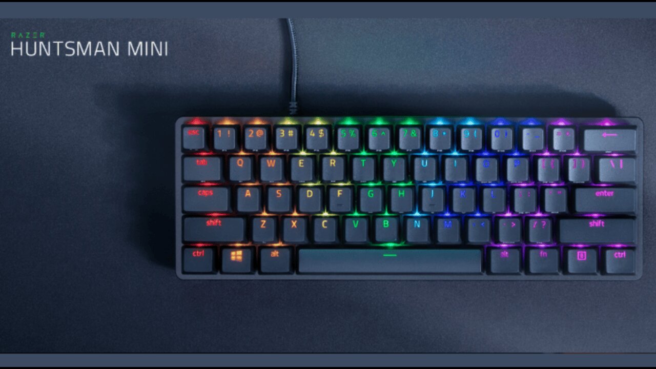 Razer Huntsman Mini 60 percent Gaming Keyboard Fast Keyboard Switches