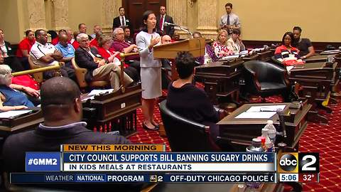 Baltimore City Council supports bill banning sugary drinks