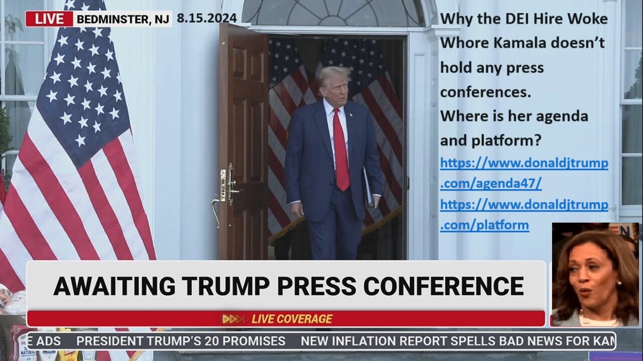 President Trump at Press Conference in Bedminster, N.J. - 8/15/24 FULL NOT CENSORED