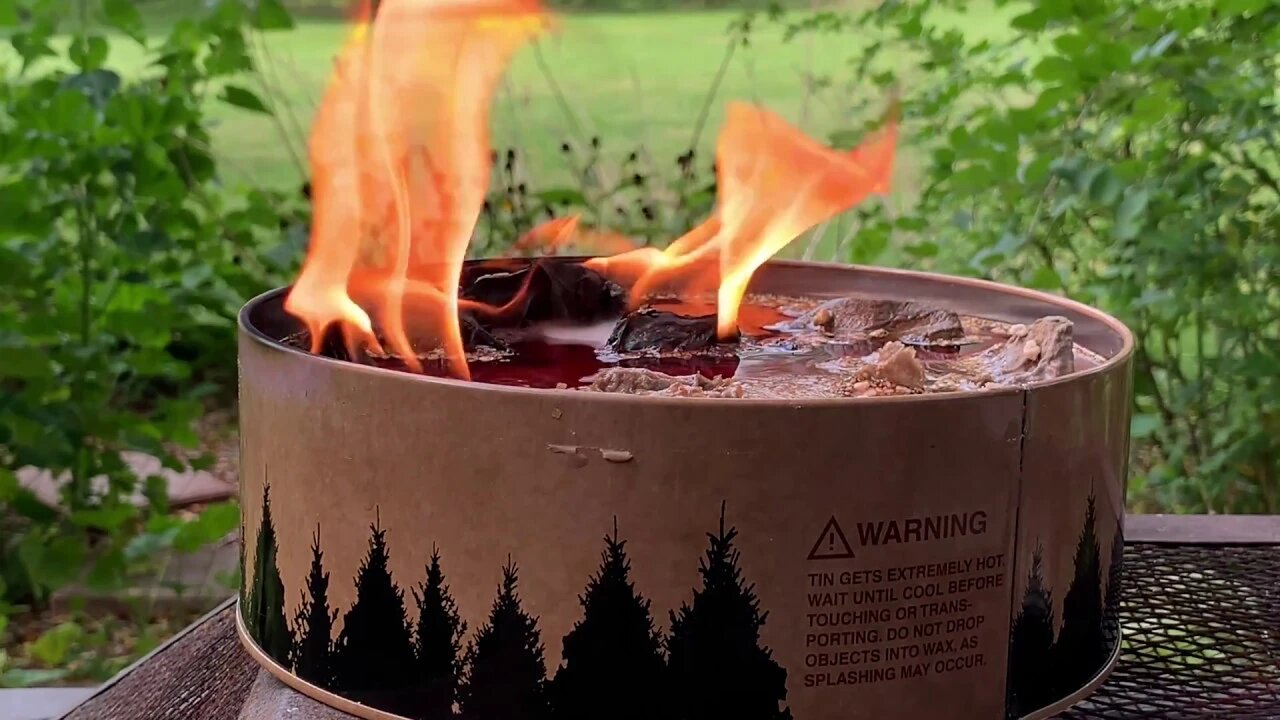 10 Minutes of a Fire Burning in a Can