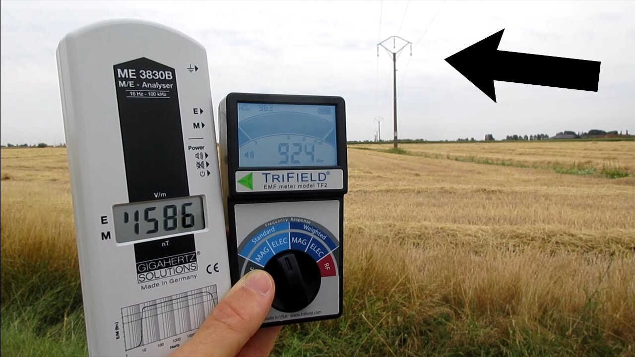 Best EMF meters Part 7/13 (Electric 4) -- High Voltage Power lines --